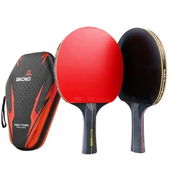 6-Sterne-Tischtennisschläger 2-teiliges profession elles Tischtennis schlägerset Pickel-in Gummi Hochwertiges Klingens chläger paddel mit Tasche
