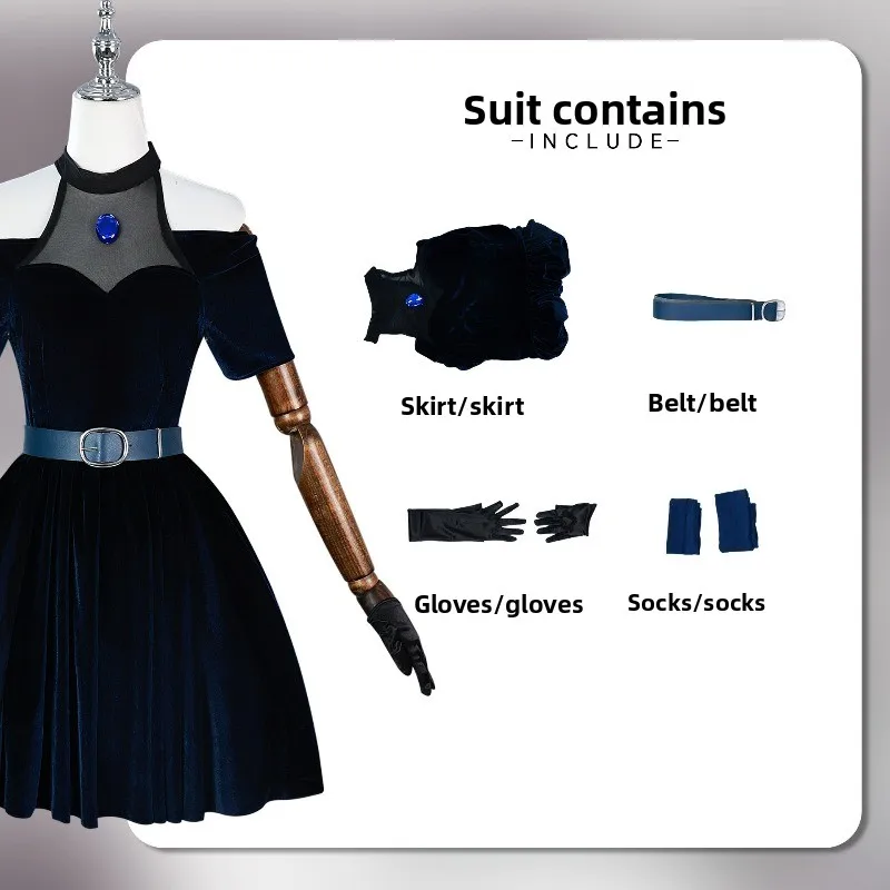 Anime Nier Automata Vestito Cosplay Uomo Donna Alien Stage Cosplay Outfit Parrucca Travestimento Costume Plus Size Fancy Party Abito nero