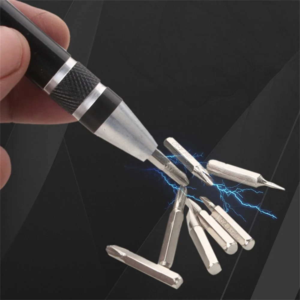 Multifunction 8 In 1 Pocket Precision Mini Screwdriver Pen Mobile phone Repair Hand Tools Kit Portable Screwdriver Set Bits