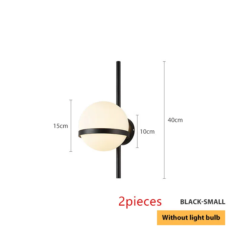Palma Wandlamp Scandinavische wandlamp bol Modern Creatief Glazen wandlamp Ronde maan Nachtkastje Woonkamer Smeedijzeren ganglamp
