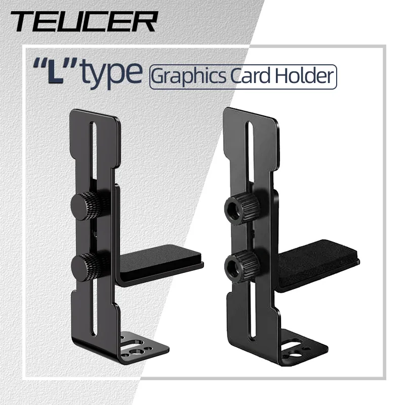 Teucer L Type Graphics Card Holder Adjustable Jack GPU Video Card Bracket Prevent Sagging for ITX/ATX Desktop PC Case Accessory