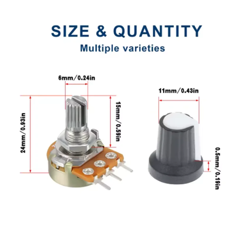 5 قطعة WH148 الجهد 3Pin 1K 2K 5K 10K 20K 50K 100K 250k 500K 1M أوم الخطي تفتق الروتاري الجهد المقاومات AG2 #2