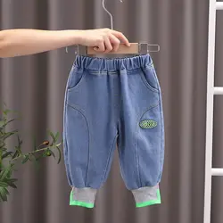 New Spring Kids Jeans Boys Girls Fashion Solid Jeans Children Boys Casual Denim Pants Toddler High Quality Leggings