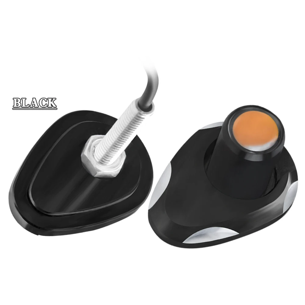 Motorcycle Aluminum Alloy Double Sided Turn Signal Light With Base Plate Multi Lenses Dual-lamp Spiral Lights Reversing Lights