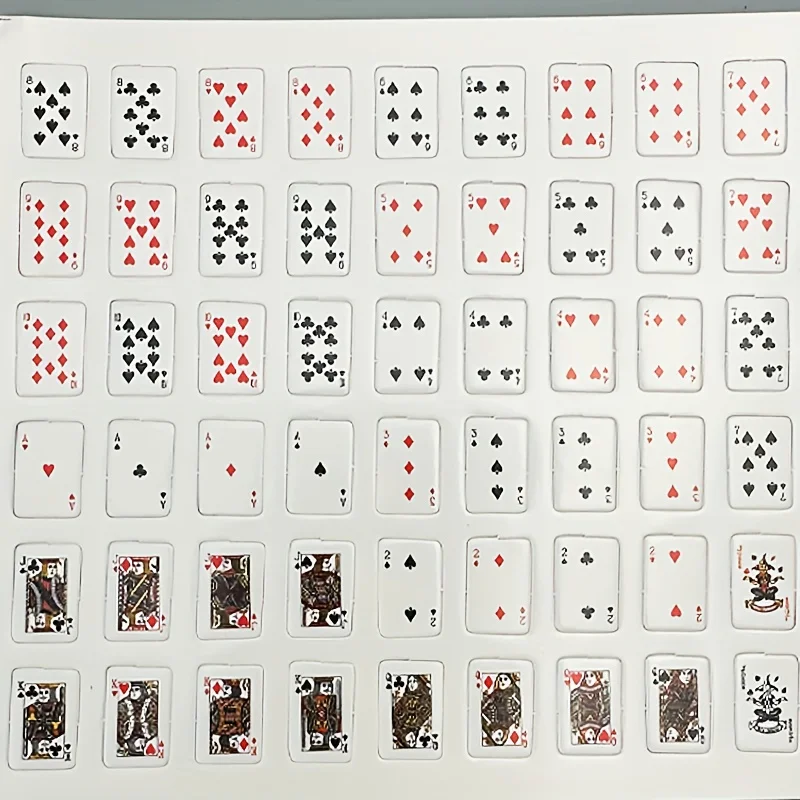 

1set 0.59-inch Mini Playing Cards | Multi-Player Interactive Game Cards for Home, Office, and School Parties | Handmade Assembly