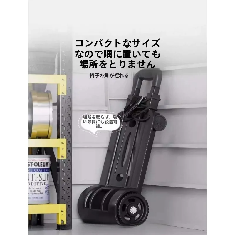 ポータブル折りたたみ式手引きショッピングカート野菜市場貨物運搬ミニトラック頑丈なステンレス鋼ゴム製ホイール