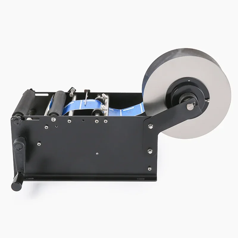 Manual Label Packing Machine Labeler Adhesive Sticker Labeling Machine For Round Bottle Beer Can Jar Wine