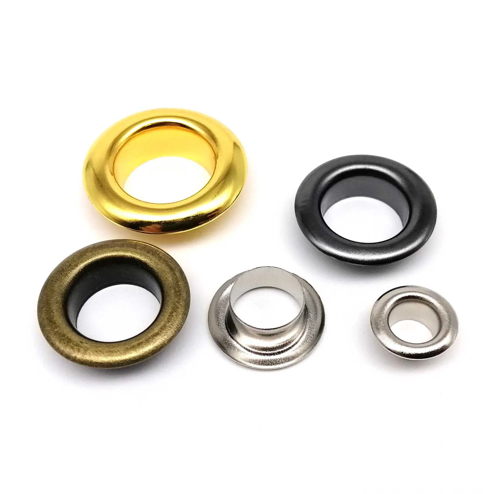 50 Sets 2,5 mm bis 12 mm hochwertige Öse mit Unterlegscheibe, Ösenring, Luftlochniete für Ledertasche, Schuhe, Gürtelkappe, Kleidung, 4 Farben – Detail 18