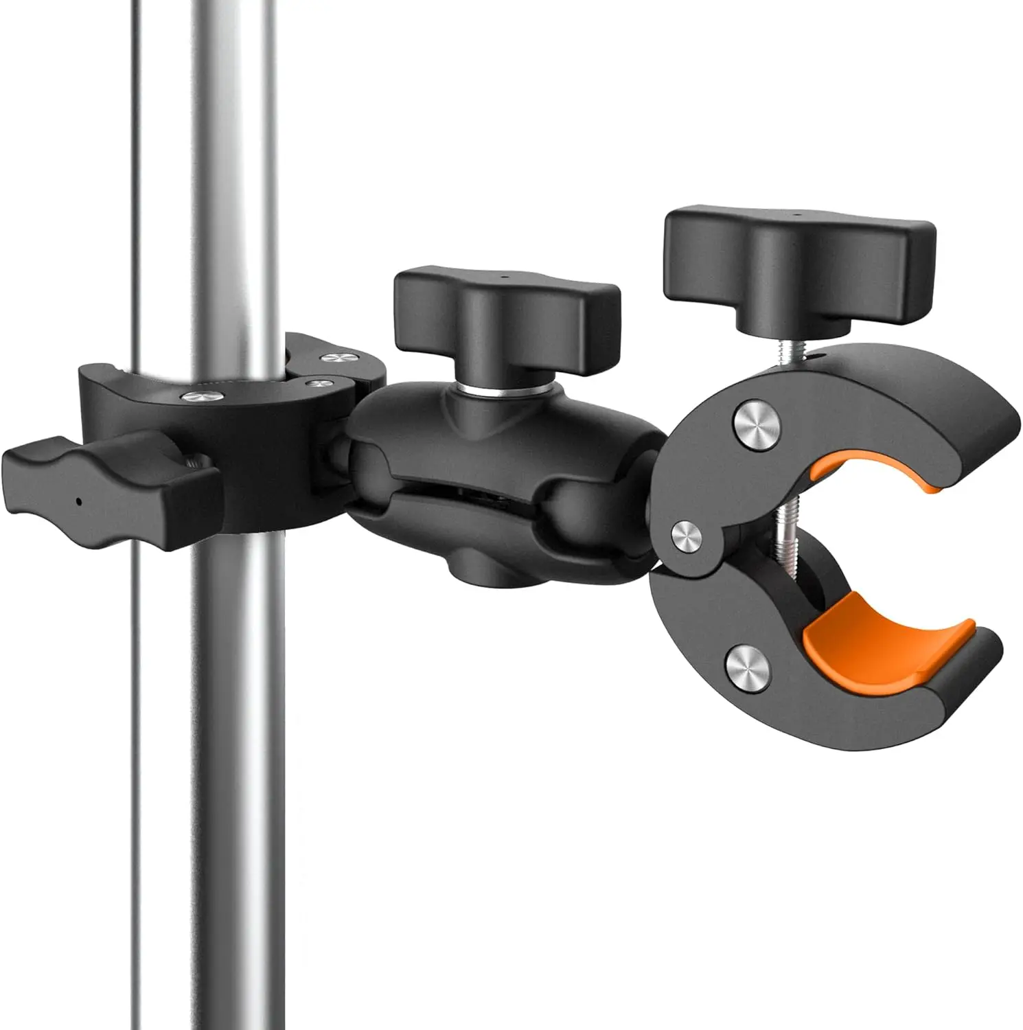 

Суперпрочный двойной зажим для крепления камеры к стулу/зонтику, с поворотом на 360° ° Адаптер Magic Arm с двойной шаровой головкой для зонтов, шестов, детских колясок