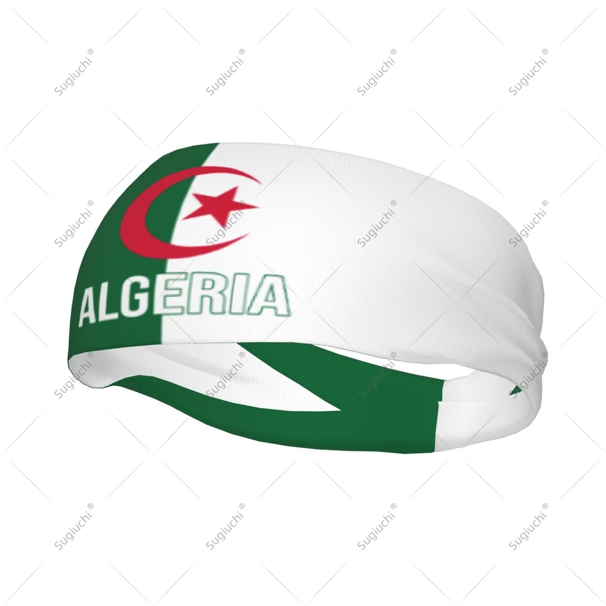 Men Women Algeria Flag Elastic Wide Headbands For Yoga Fitness Tennis Running Gym Sports