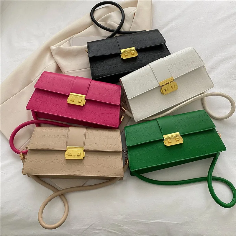 Trend Women Bag 2022 New Fashion Casual Underarm Square Bags All-match Simple PU Leather Shoulder Crossbody Bags