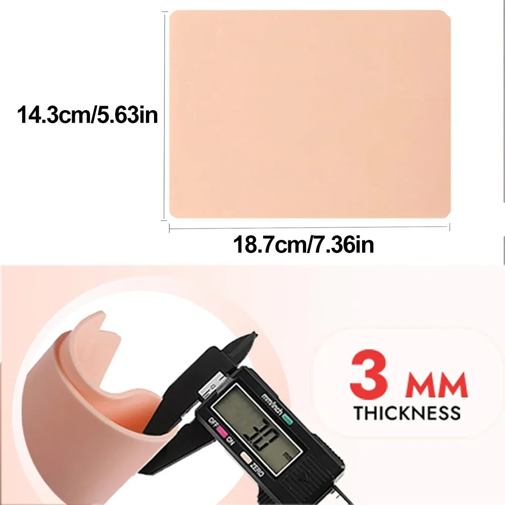 10/8/5/3/1pcs Tattoo Practice Skin Silicone Double-Sided Fake Tattoo Skin Synthetic Leather for Permanent Makeup Exercise Tool