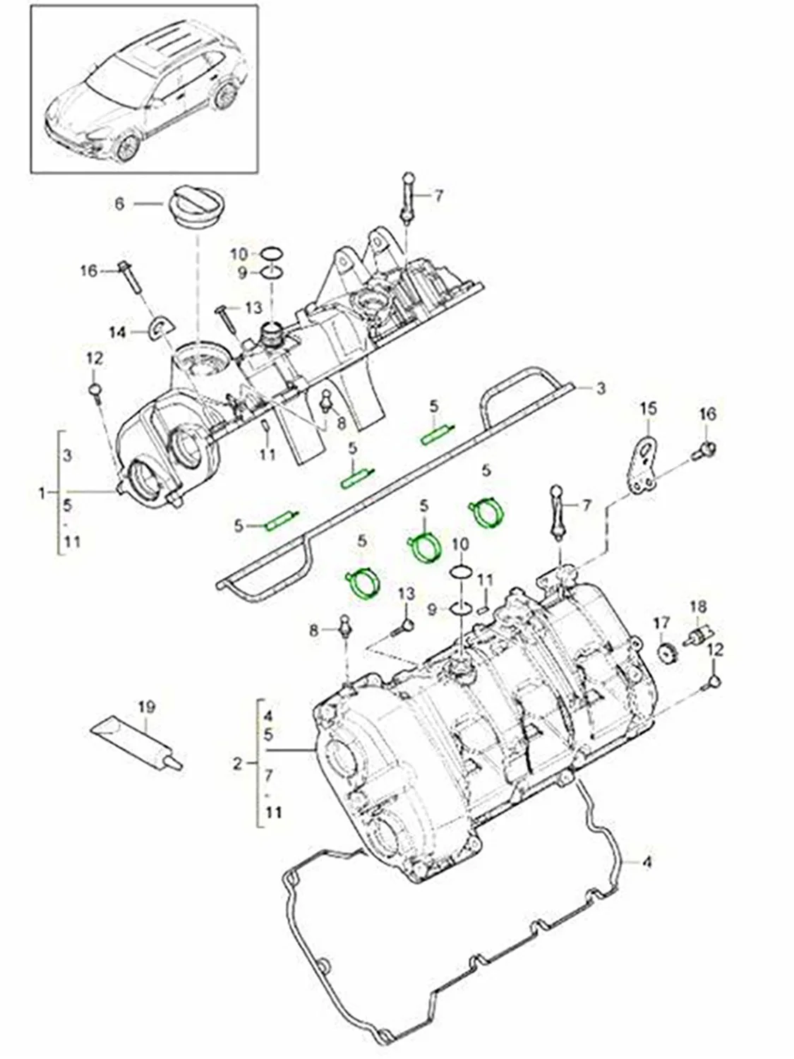 Bague d'étanchéité de bougie d'allumage, pièces automobiles de haute qualité pour PORSCHE PANAMERA 94610593765 Bella AN 95B, OE 94610593760 970