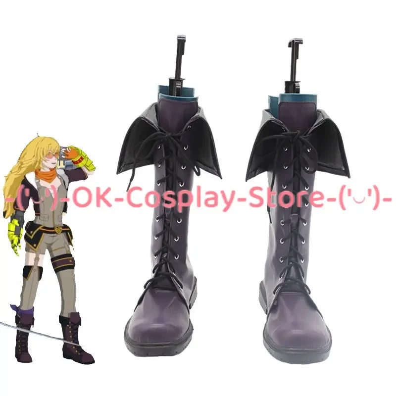 Yang Xiao Long Cosplay PU Leather Shoes Anime Game Roleplay Props Halloween Christmas Boots Custom Made