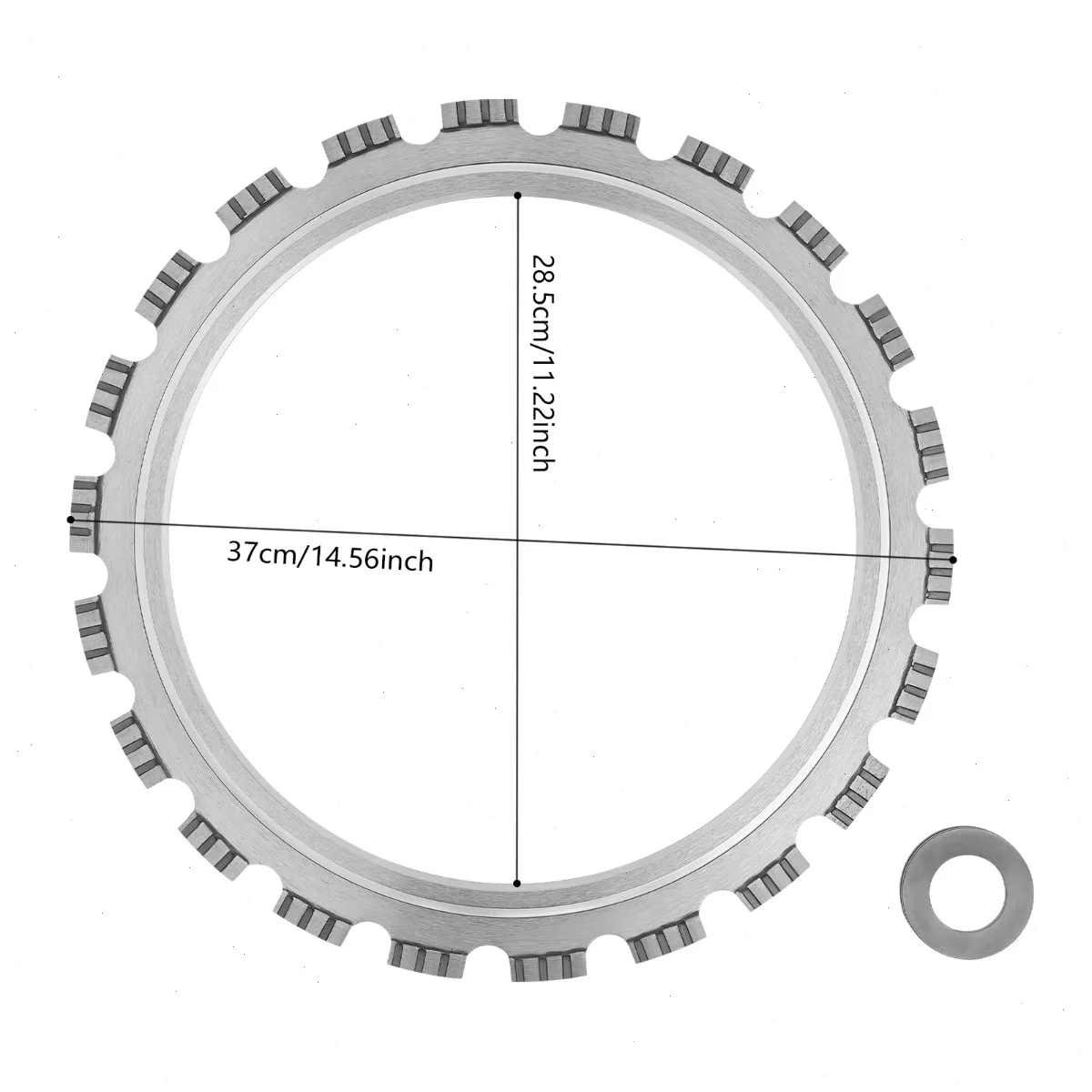 Ring Saw Blades, Concrete Ring Saw Blade, Saw Blade for Hard Reinforced Concrete, 14.5 Inch Diamond Blade, Laser Welded 22 Segments, 0.79in Seg Spacing, Fast Smooth Cutting for Concrete Brick Block - view 4