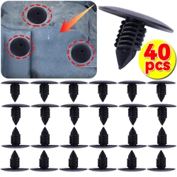 10mm Auto Screws Fasteners Car Wheel Cover Mudguard Bumper Mounting Clips Black Plastic Rivets for Clio MK2 MK3 Scenic Megane