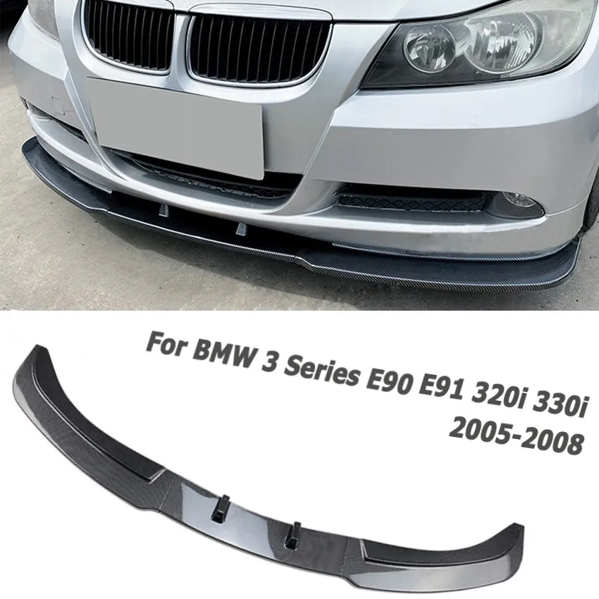 

Car Front Bumper Lip for BMW 3 Series E90 E91 320i 330i 2005-2008 Pre-LCI Spoiler Splitter Auto Aftermarket Car Accessories