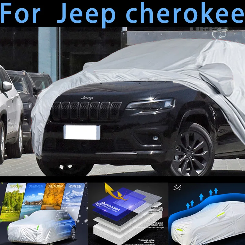 For Jeep cherokee  Car protective cover,sun protection,rain protection, UV protection,dust prevention auto paint protective