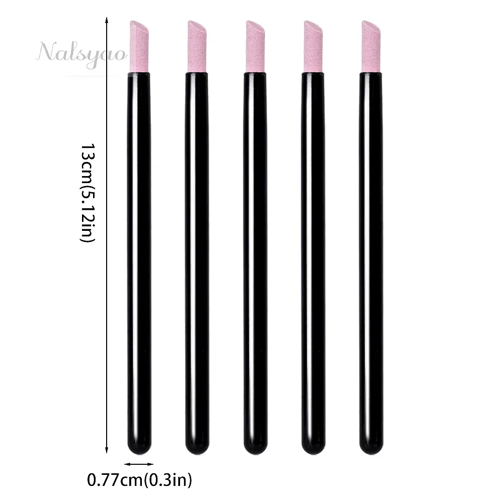 DIY Manicure Pedicure Care Tools 5Pcs Nail Art Quartz Grinding Pen Cuticle Remover Dead Skin UV Gel Polish Nail File