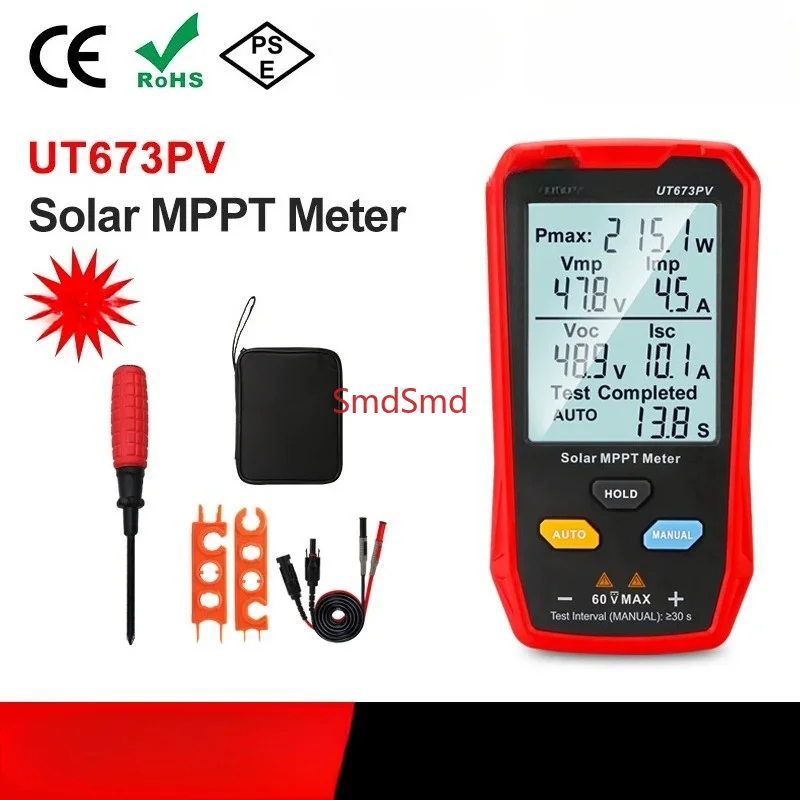 UT673PV Solar MPPT Meter Maximum Power Tester Photovoltaic Panels Tracker Peak Open Circuit Voltage Pmax Lmp Voc Lsc Test