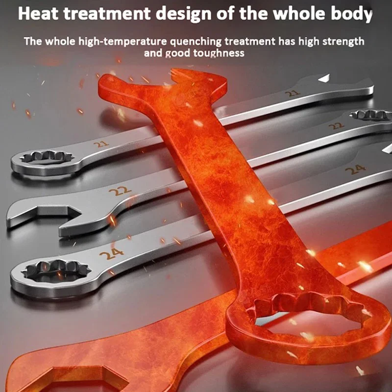 1PC 3mm Ultra-dünne Schlüssel 4-27mm Große Offene Pflaume Dual-Zweck Schlüssel Dünne Edelstahl schlüssel Haushalt Reparatur Hand Werkzeuge