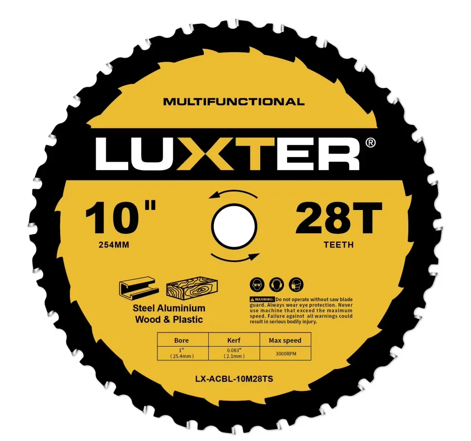 10inch 28T Saw Blade for  Wood Working for  Table Saw Wood&Aluminum  Iron Cutting