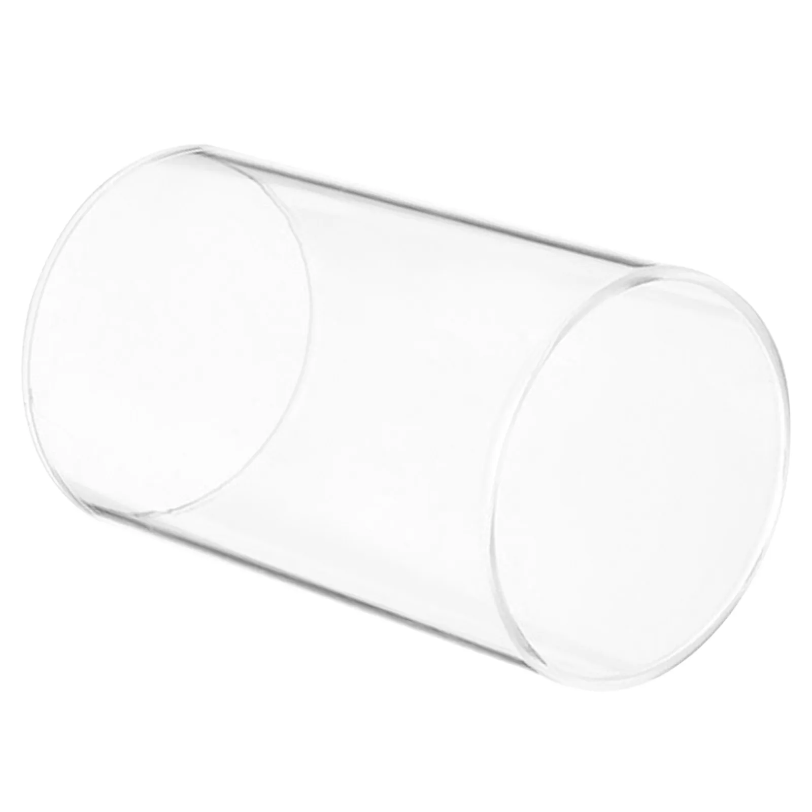 Glass Cover Cylinder Shade Clear Open Ended for Pillar Candles Premium Material Holder Supplies Romantic Table