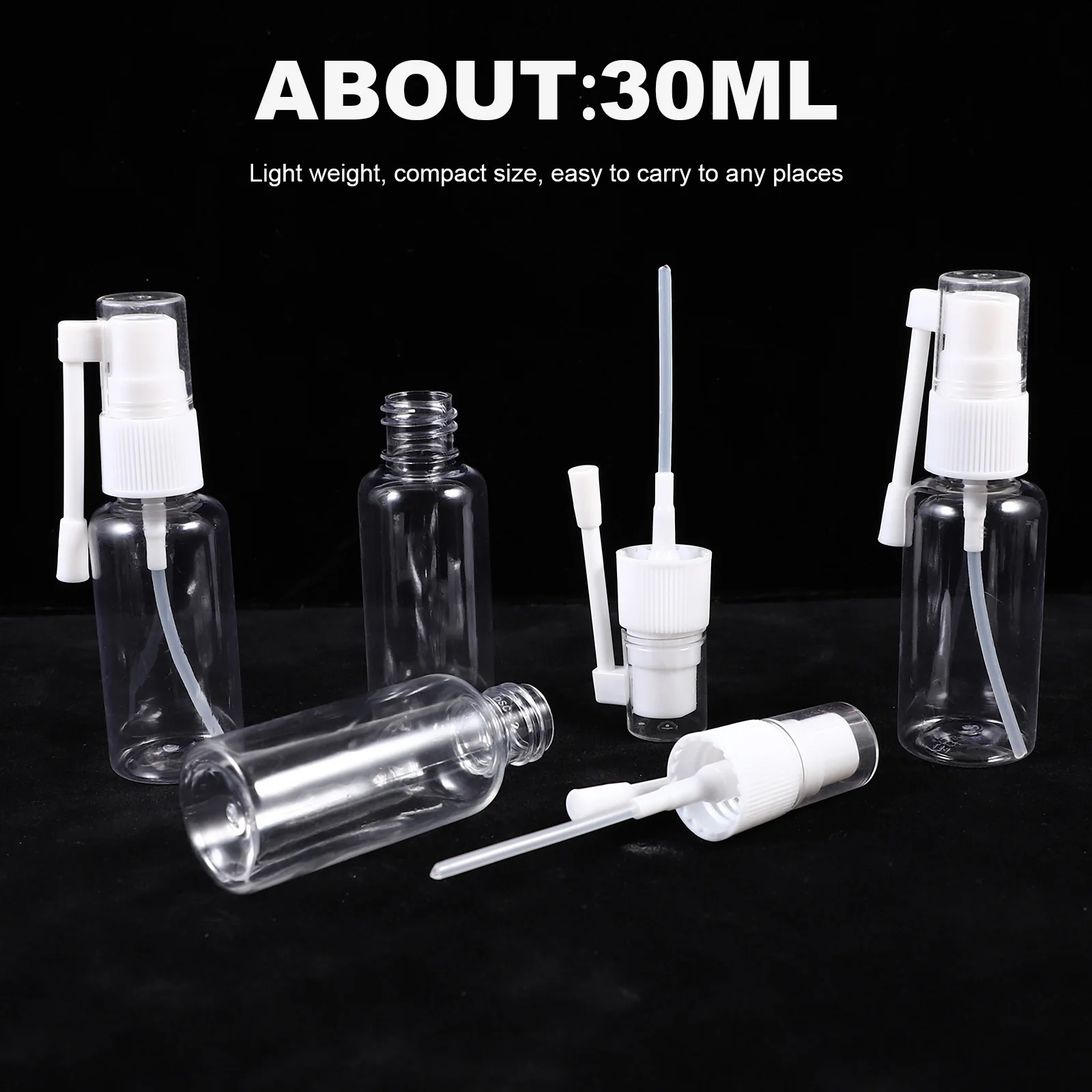 5 قطعة 30 مللي زجاجة رذاذ دوارة البلاستيك زجاجة غسيل الأنف للسفر إعادة الملء زجاجات فرعية صغيرة الأنف المالحة