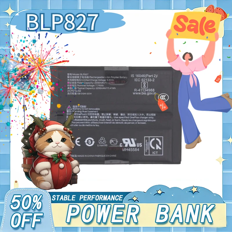 

High Quanlity BLP827 4500mAh Mobile Phone Battery for Oneplus 9 Pro Replacement Batteries