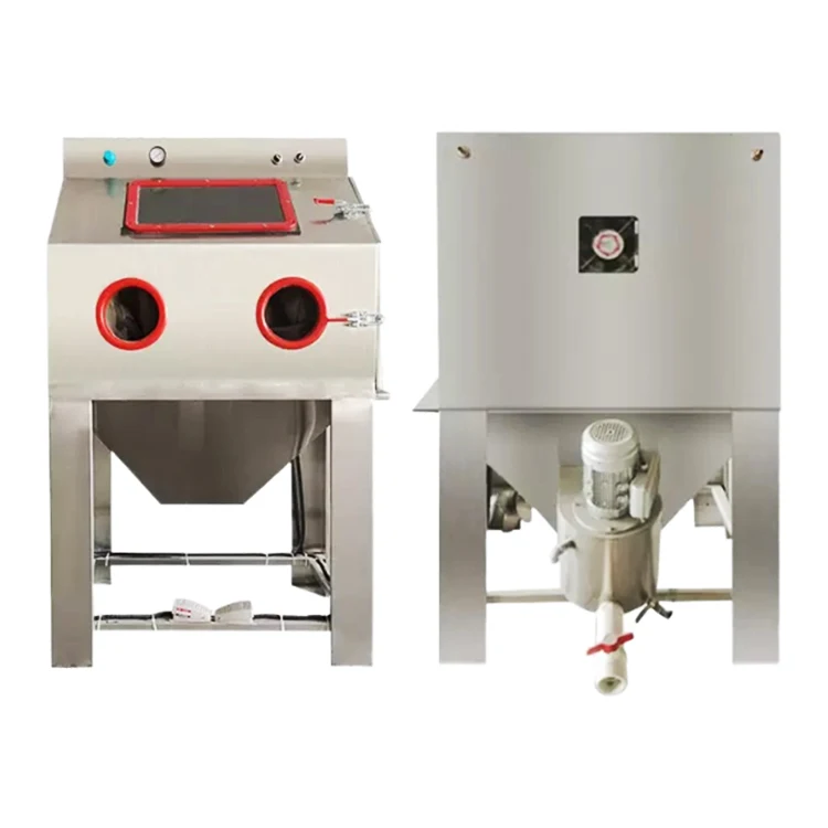 High Quality Wet Sandblasting Machine Dustless Manual Wet Sand Blasting Cabinet Water Vapour Sandblasting Machine