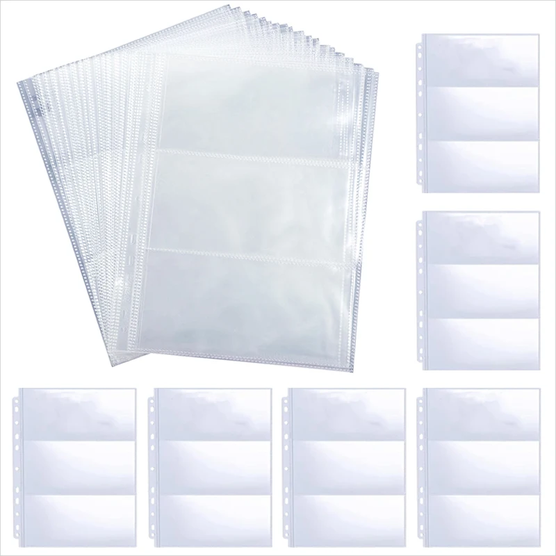 10/20Pcs Currency Collection Pages Clear Banknote Sleeve Protectors for Bill Organizing, Album Refills & Collectible Storage TMZ