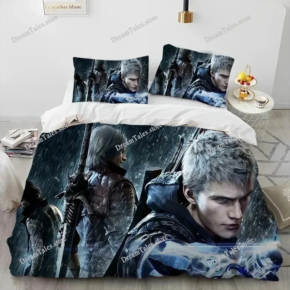 

New Devil May Cry DMC Bedding Set Single Twin Full Queen King Size Bed Set Adult Kid Bedroom Duvet Cover Sets 3D Print Game