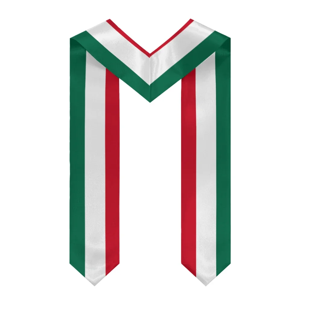 Customization More Design Graduation Shawl Mexico Flag & United States Flag Stole Sash Honor Study Aboard International Students