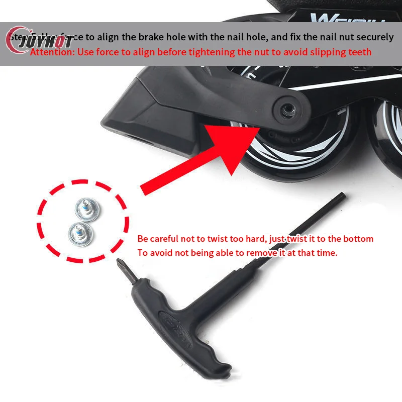 Rolha universal para freios de patins, substituição para crianças, freio em linha, bloco de patins, melhorando a segurança