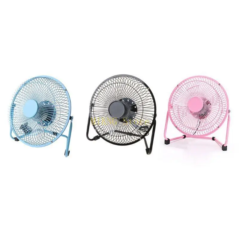 Ventilador portátil verano Ventilador escritorio USB Mini Rotación enfriador aire Ángulo ajustable para oficina