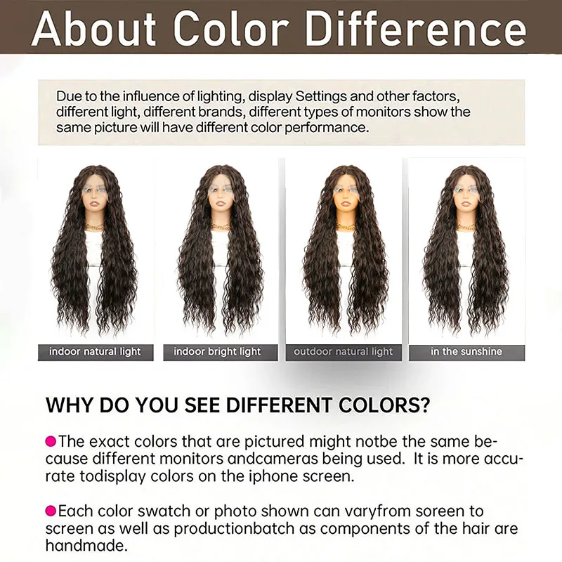 باروكة دانتيل أمامية مموجة باللون البني البارد، باروكة طويلة عالية الجودة بطول 36 بوصة، مناسبة للحياة اليومية النسائية والحفلات التنكرية وما إلى ذلك