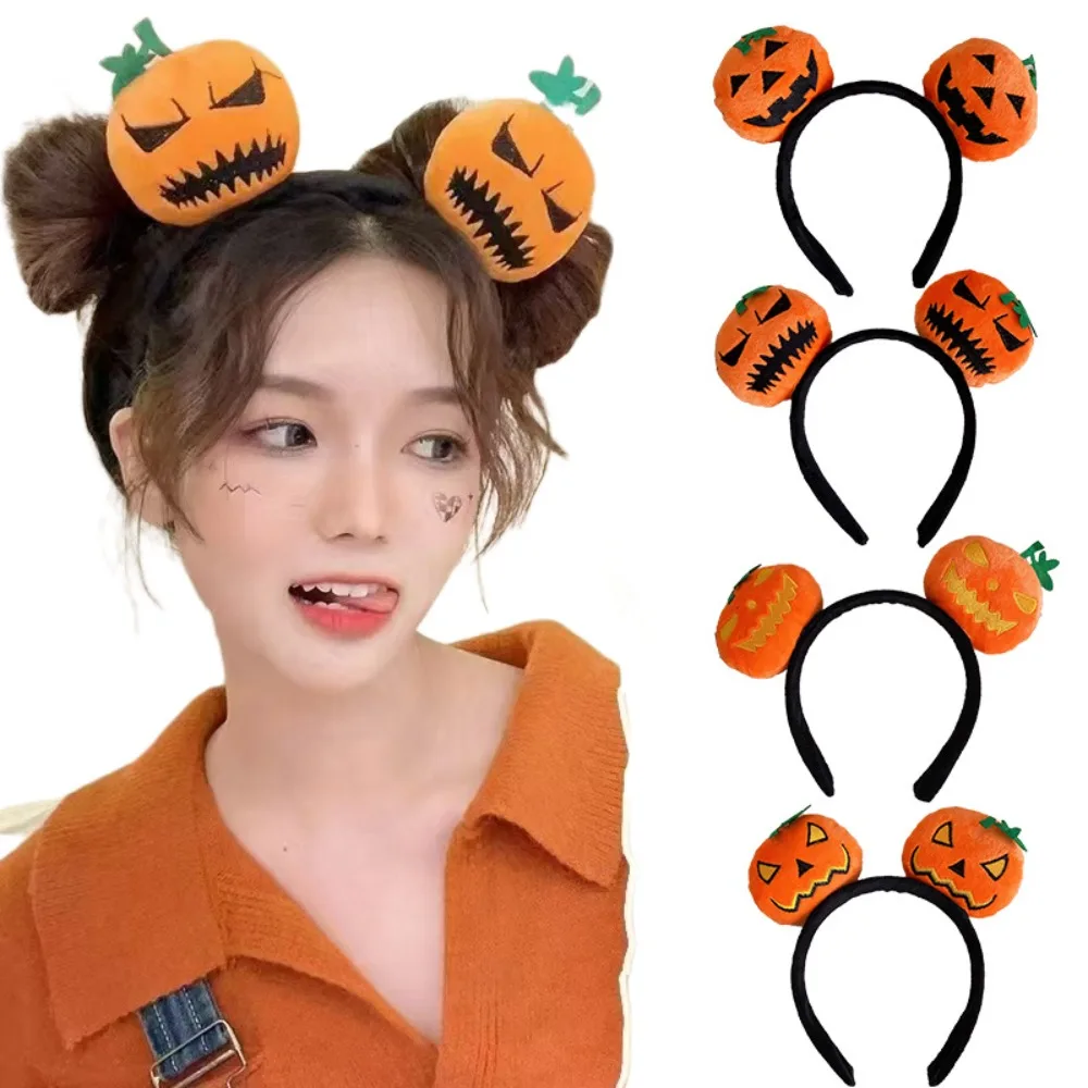 Soft Plush Halloween headband Cartoon Stage Performances Devil Pumpkin Hair Hoop Headwear Furry Cosplay Props Party Supplies