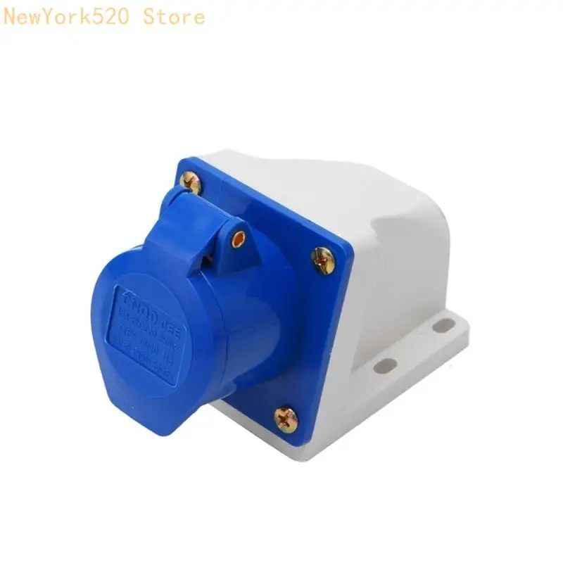 16 Amp 3 Pin Industrial Socket 220-250V Weatherproof IP44 2P+E 3Phase 16A N84C