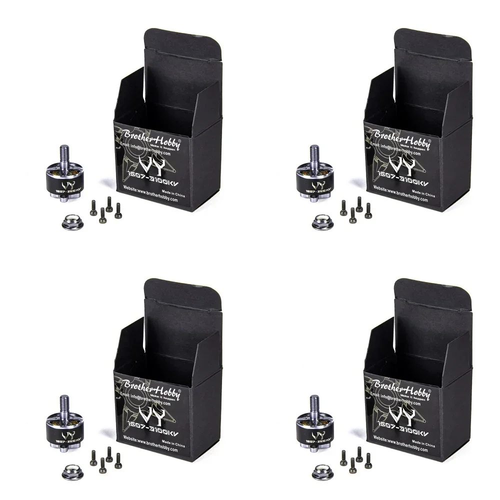 VoltS4PCS BrotherHobby VY 1507 1550KV 1900KV 3100KV 4150KV High Performance Competition Brushless Motor 4-6S For Racing Drone
