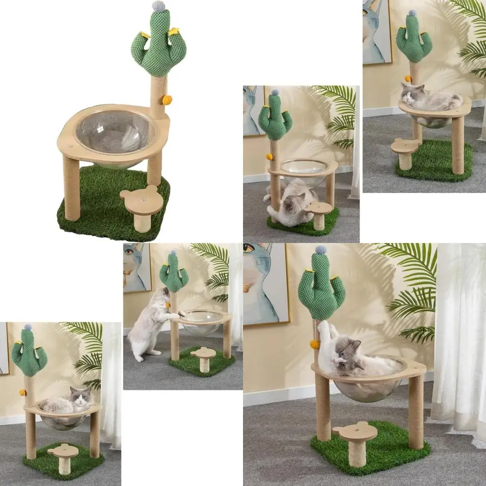 

Multi-Layer Climbing Cactus Cat Tree with Jumping Platforms, Scratching Post for Kittens and Cats, Apartment-Style Cat Furniture