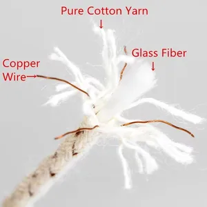 سلك النحاس العالمي القطن الأساسية الفتائل ، ملحقات ولاعة زيت الكيروسين ، استبدال عالمي لولاعة البنزين Zippo Zorro ، 10 قطع أعلى 6 مبيعات ولاعة للبيع بالجملة - رقم 3