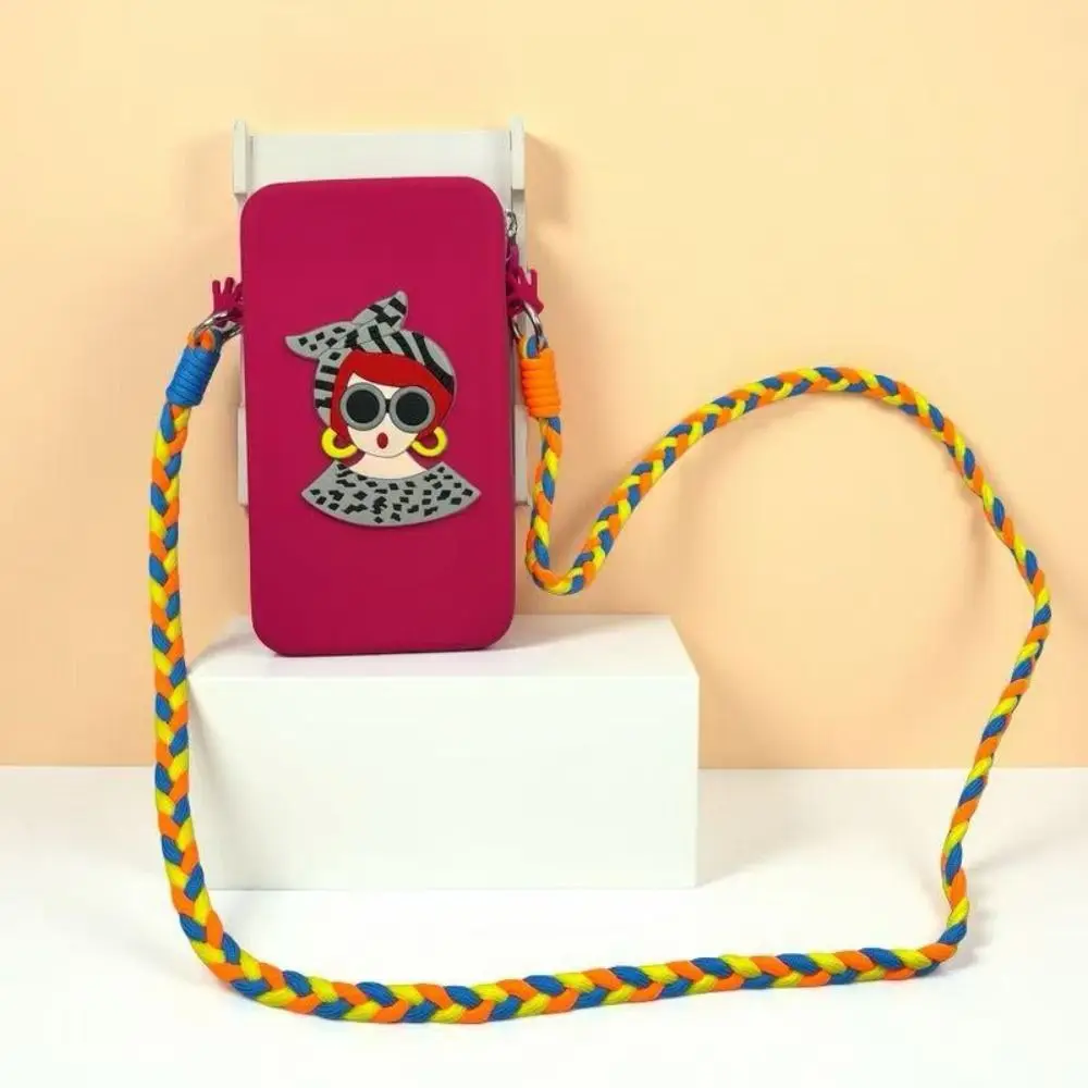 

Waterproof Silicone Crossbody Bag Anti-lost Large Capacity Mobile Phone Bag Zpper Lightweight Makeup Storage Bag Lipstick