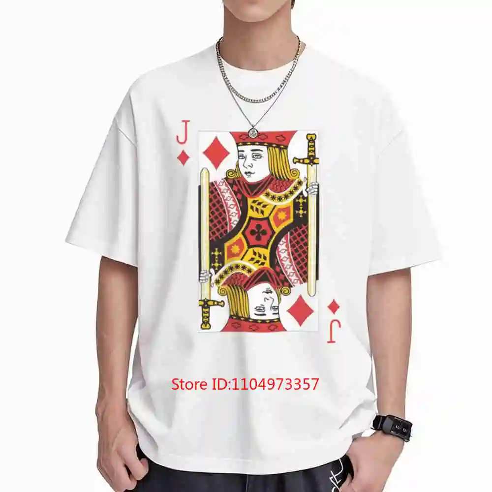Jack Of Diamonds Royal Flush Playing Card Short Sleeve Tee 100% Cotton T-Shirt