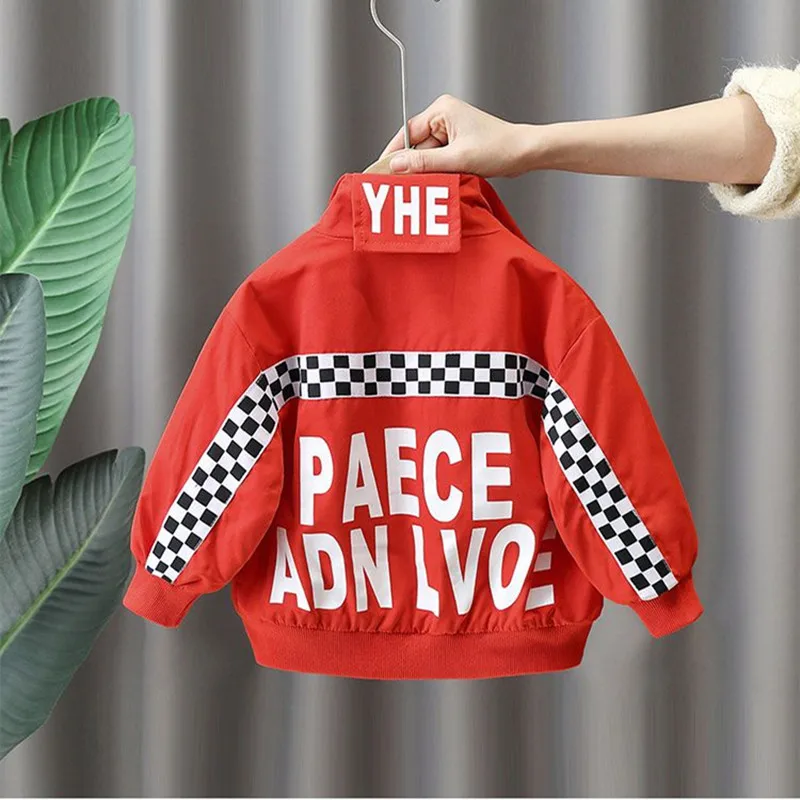 

Spring and Autumn Children's Jacket New Boys and Girls Letter Coat Boys Baby Fashion Casual Baseball Top