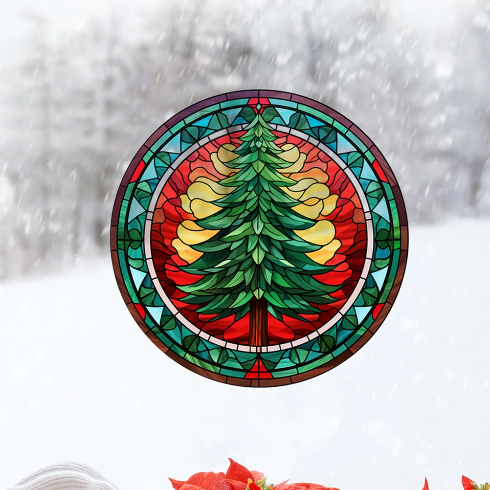 Holiday Showcase Decal Removable Wall Cling Glass Christmas Decorations Indoor Xmas Window Film