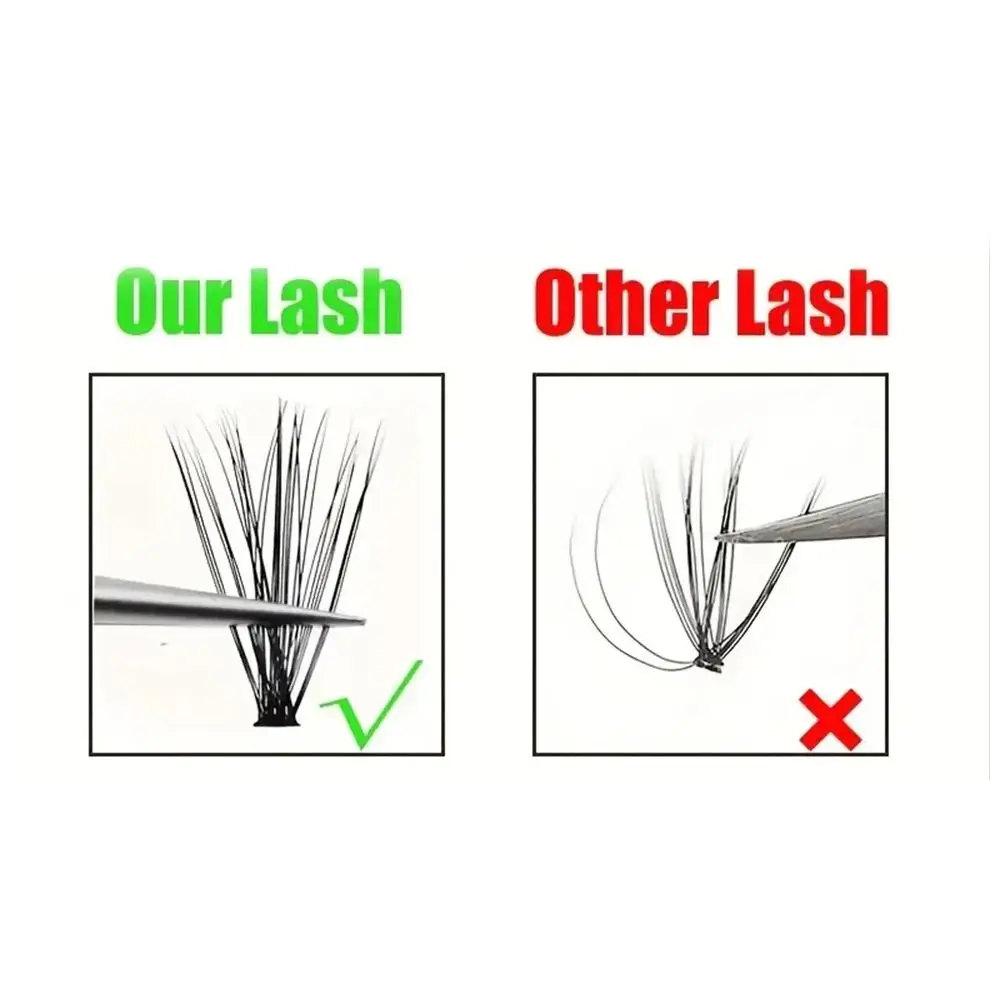 Brown Brown Cluster Eyelashes 40D Volume Grafting False Eyelashes Handmade Lashes Extension Individual Volume Lashes