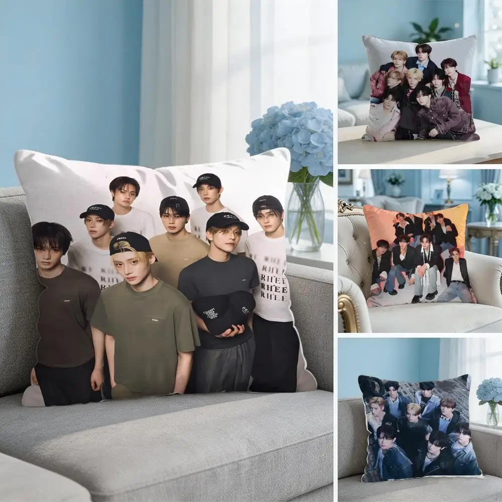 Kpop Band A-ALPHA DRIVE ONE Cushion Cover Soft Short Plush Throw Pillow Cover Hidden Zipper Cutecore Sofa Bedroom Home Decor