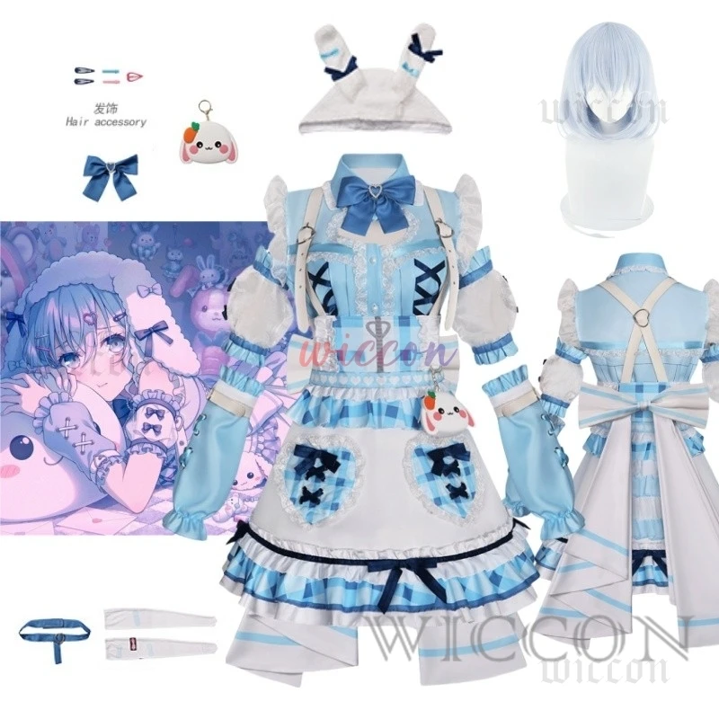 バンドリ！-ガールズバンドパーティー！-kurata-マシロコスプレ衣装甘いロリータドレスウィッグ女性メイド制服ハロウィンカーニバルスーツ