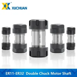 Double Chuck Motor Shaft ER11 ER16 ER20 ER20 ER25 ER32 Tool Holder Motor Shaft Column Spindle ER Collet Engraving Machine