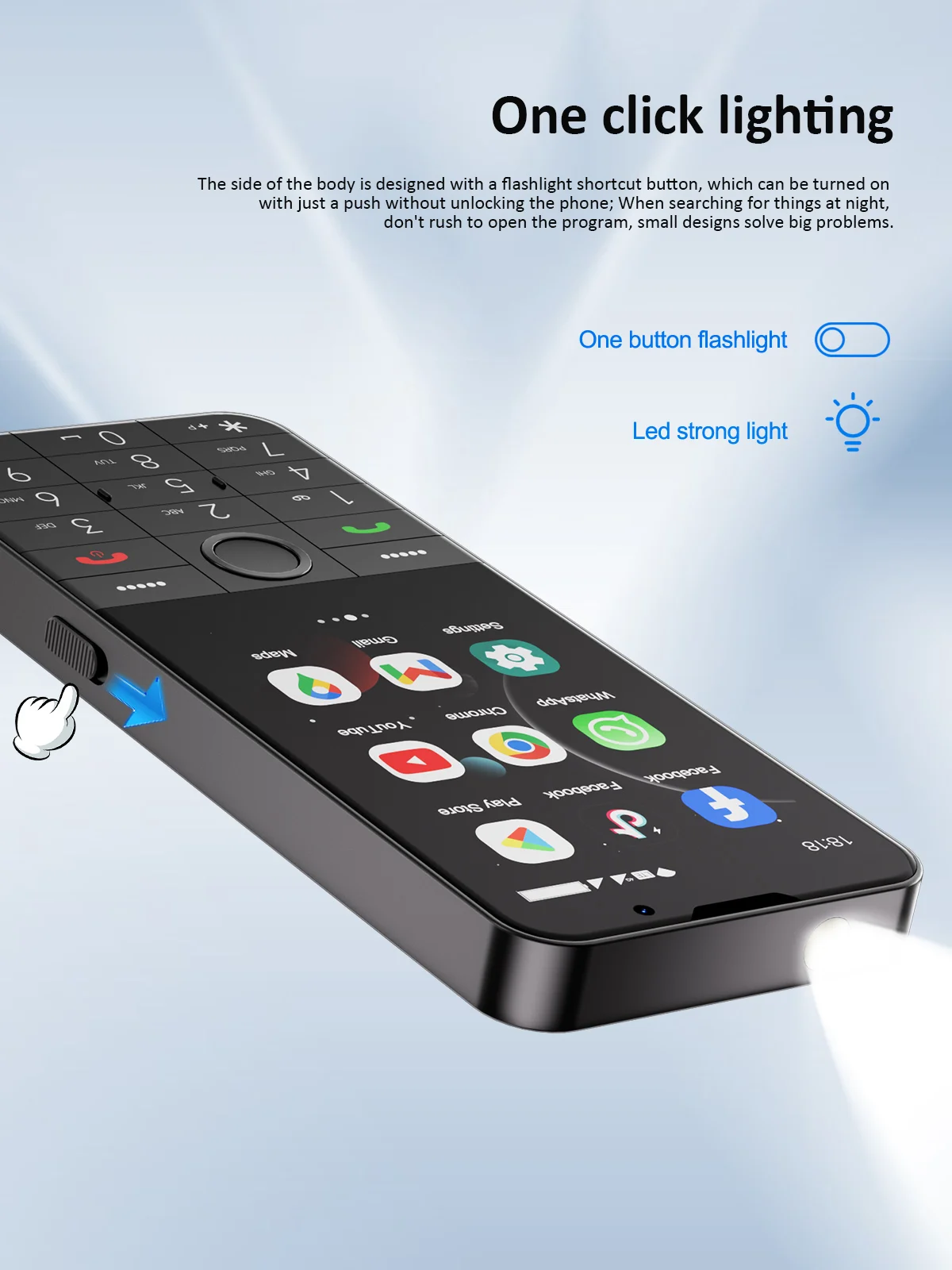UNIWA F26 Pro 4G 3.5'' Touch Screen Keypad Phone Android 11 2GB+16GB 2850mAh Dual SIM Card Cellphone Whatsapp Google Smartphone